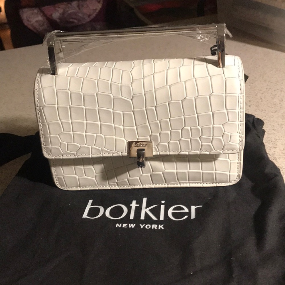 COPY - *BRAND NEW* BOTKIER White croc embossed purse